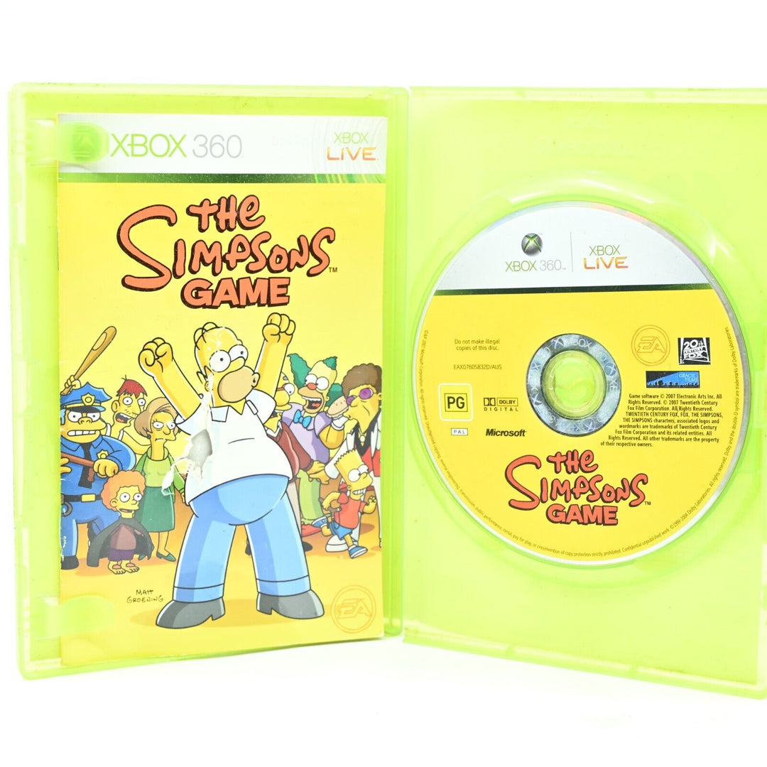 The Simpsons Game - Xbox 360 Game + Damaged Manual - PAL - FREE POST!