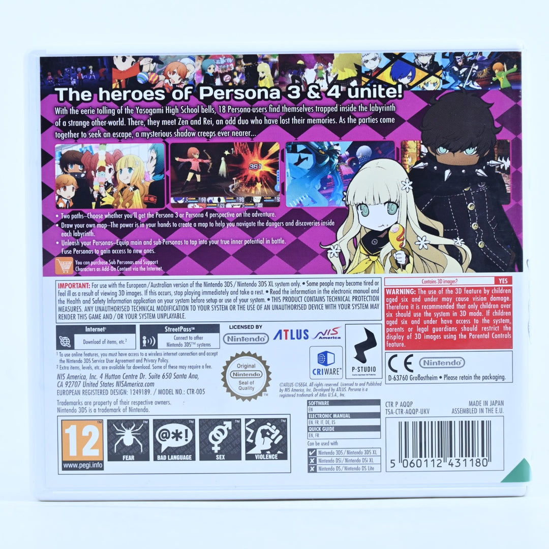 Persona Q: Shadow of the Labyrinth - Nintendo 3DS Game - PAL + Manual