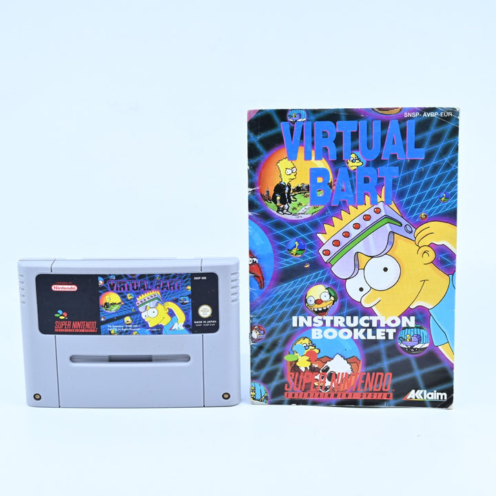 Virtual Bart - Super Nintendo / SNES Game + Manual - PAL - FREE POST!