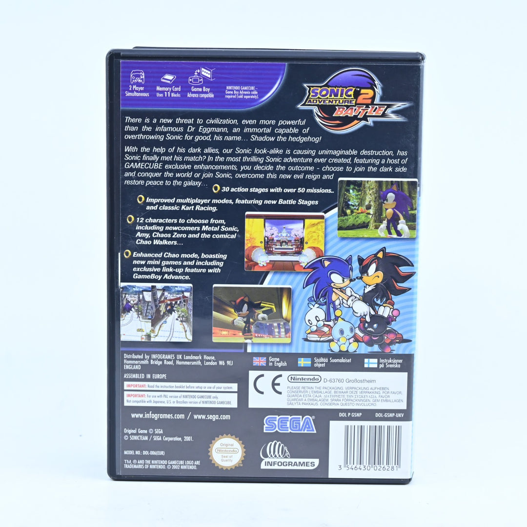 Sonic Adventure 2 Battle - Nintendo Gamecube Game + Manual - PAL - FREE POST!