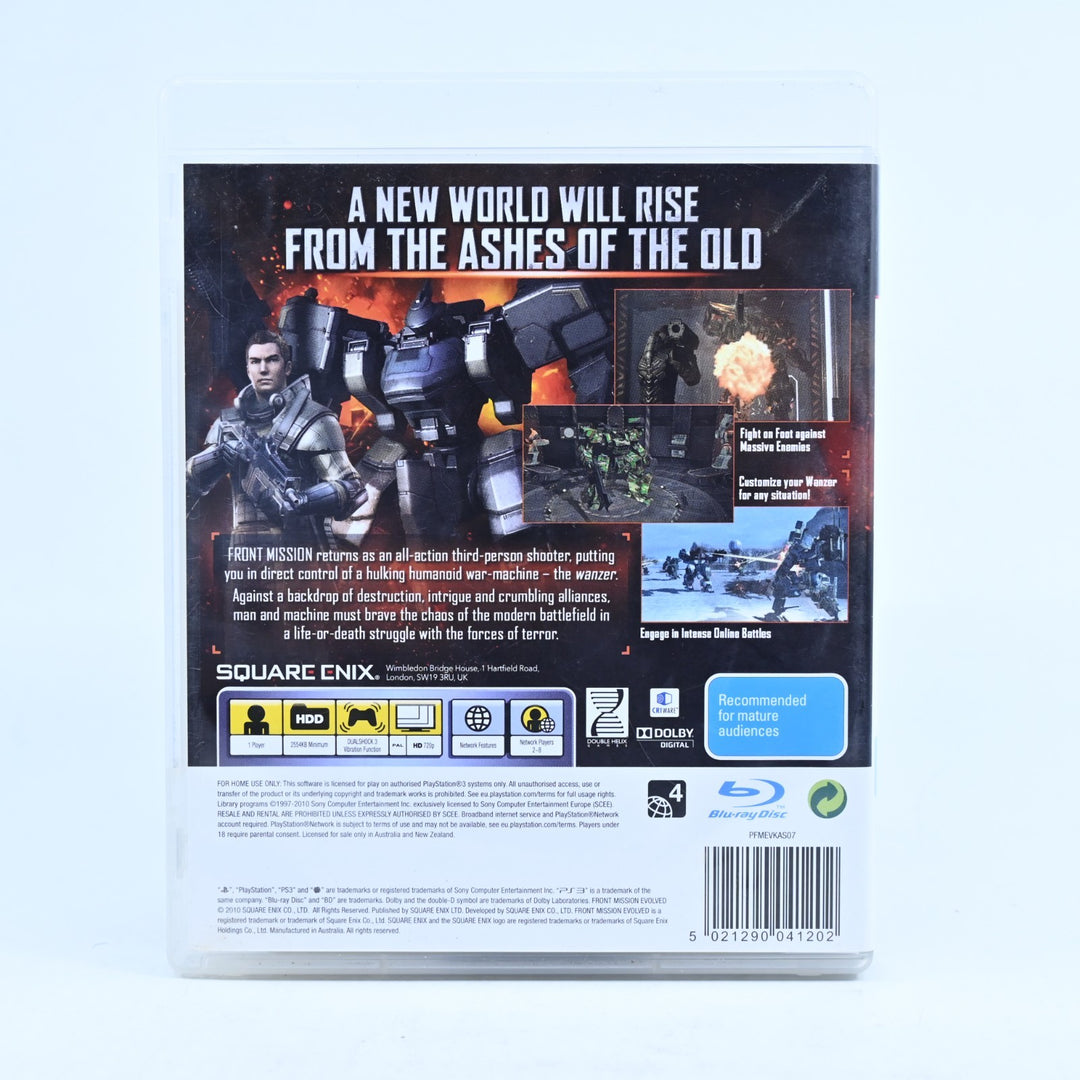 Front Mission Evolved - Sony Playstation 3 / PS3 Game + Manual - FREE POST!