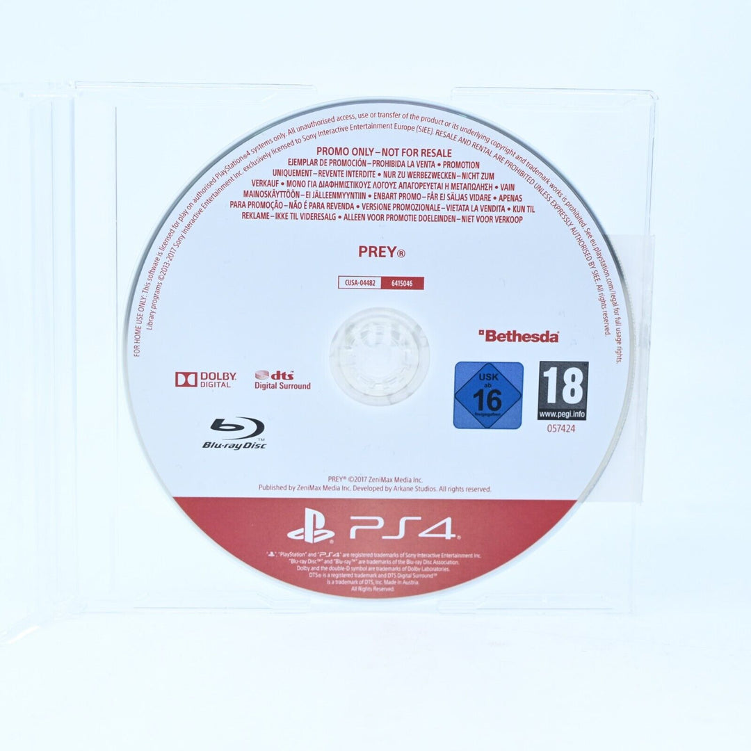 Prey - Promo Disc - Sony Playstation 4 / PS4 Game - Disc Only - MINT DISC!