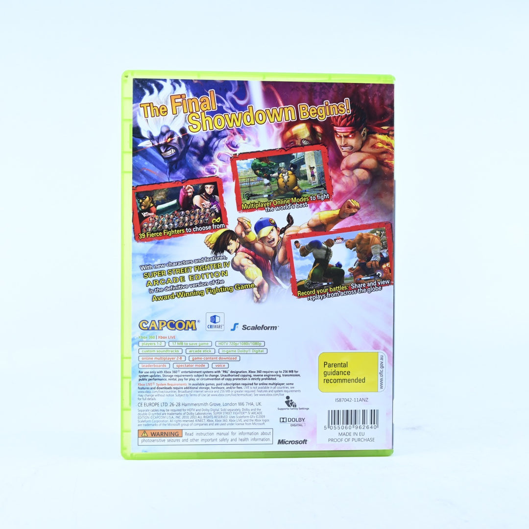 Super Street Fighter IV: Arcade Edition - Xbox 360 Game + Manual - PAL