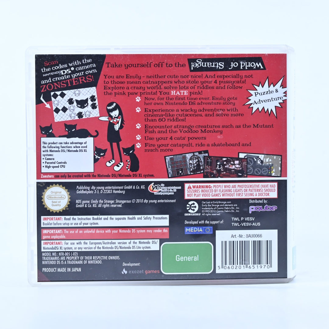Emily the Strange: Strangerous - Nintendo DS Game - PAL + Manual - FREE POST!