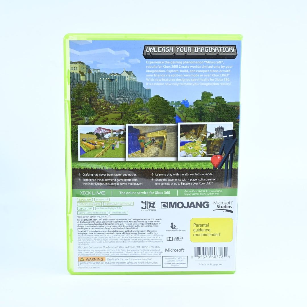 Minecraft - Xbox 360 Game - PAL - MINT DISC!
