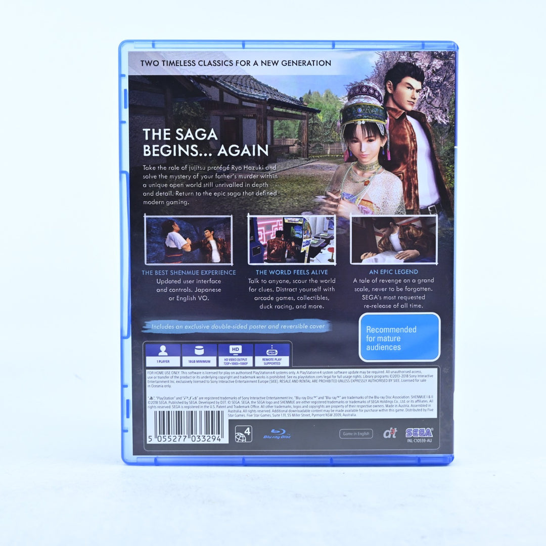 Shenmue I & II - Sony Playstation 4 / PS4 Game - MINT DISC!