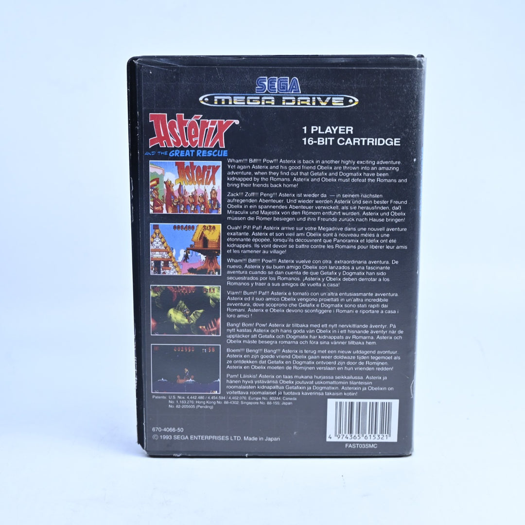 Asterix and the Great Rescue - Sega Mega Drive Game + Manual - PAL - FREE POST!