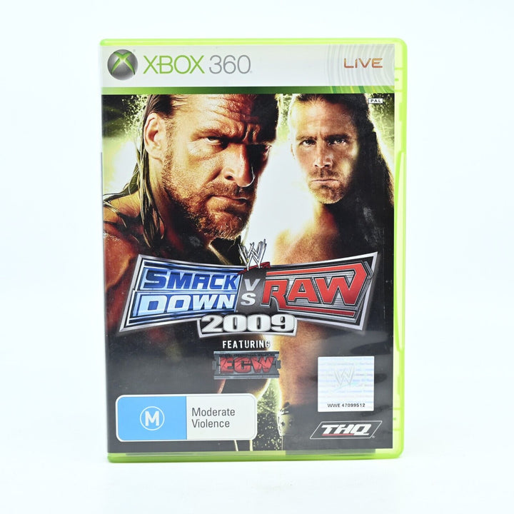 WWE Smackdown Vs Raw 2009 - Xbox 360 Game + Manual - PAL - MINT DISC!