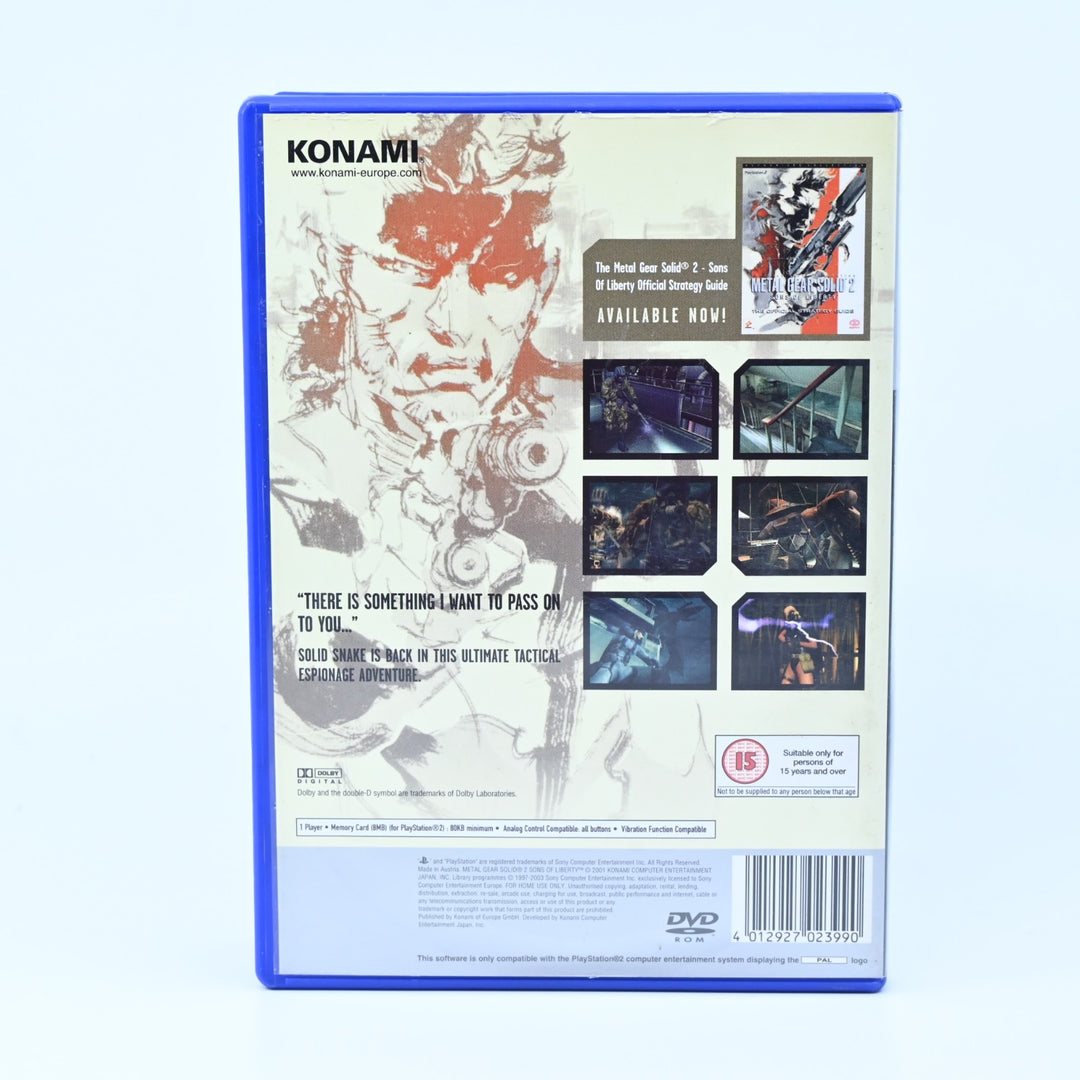 Metal Gear Solid 2: Sons of Liberty - Sony Playstation 2 / PS2 Game + Manual