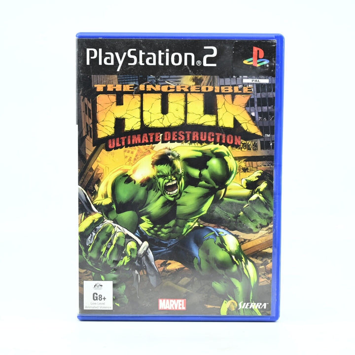 The Incredible Hulk Ultimate Destruction- Sony Playstation 2 / PS2 Game + Manual