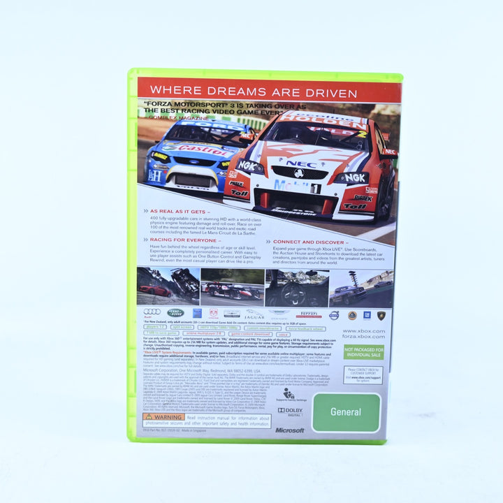 Forza Motorsport 3 - Xbox 360 Game + Manual - PAL - MINT DISC!
