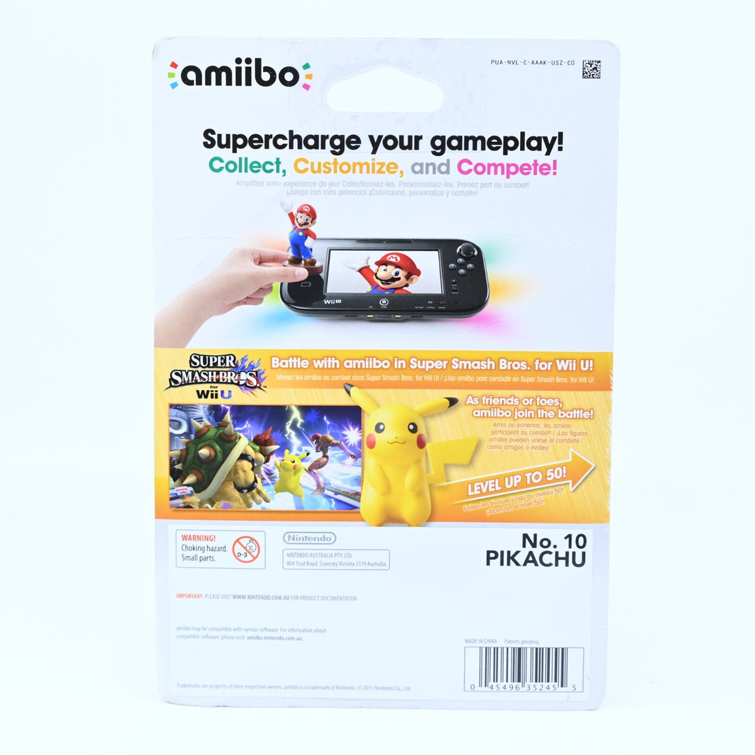 SEALED! Pikachu Amiibo No. 10 - Super Smash Bros. - Toy