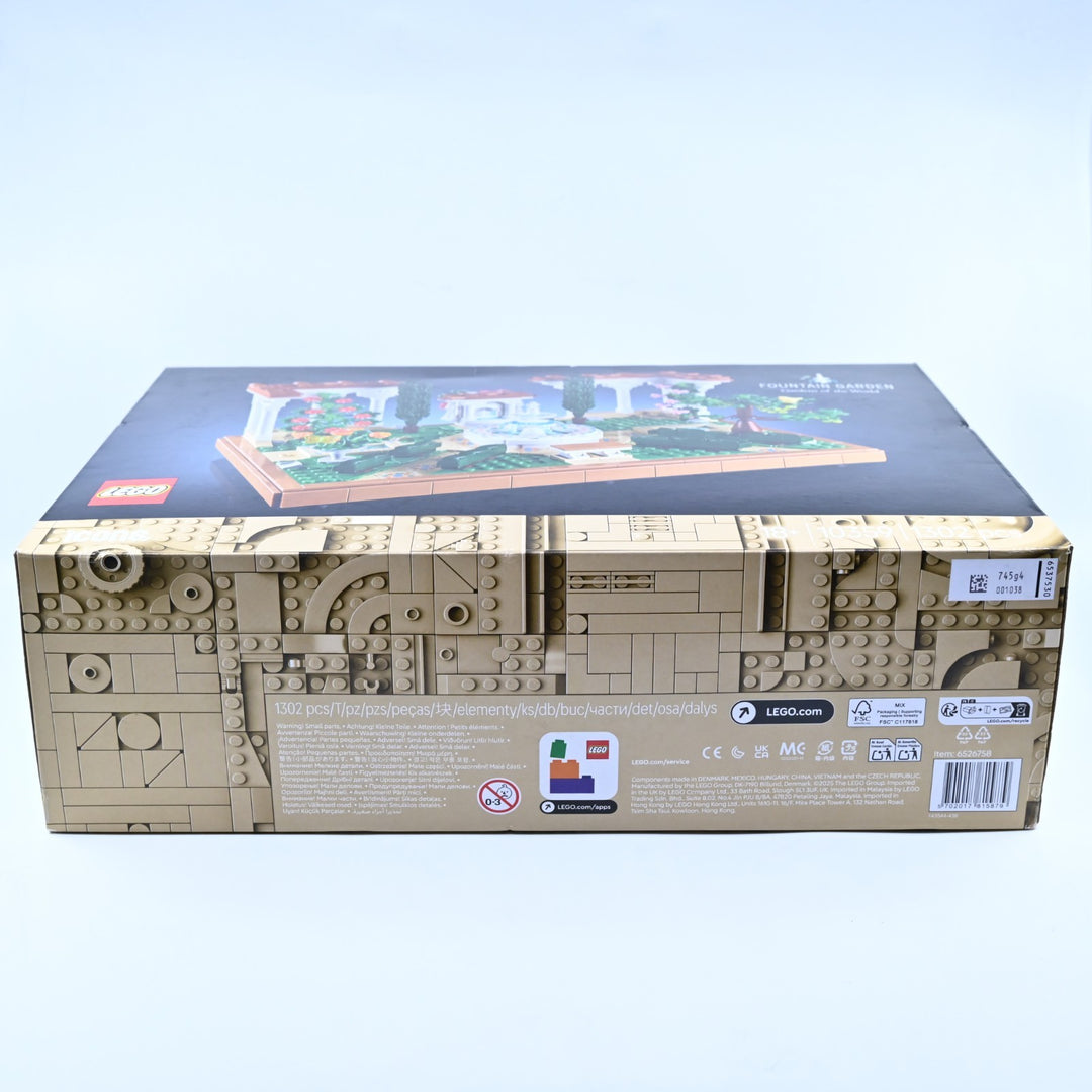 SEALED! LEGO 10359 Icons - Gardens of the World: Fountain Garden - Toy