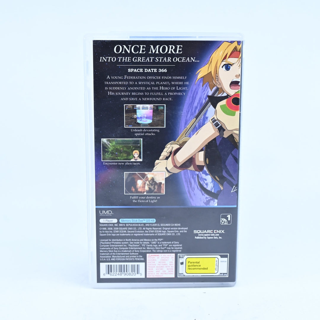 Star Ocean: Second Evolution - Sony PSP Game + Manual - FREE POST!