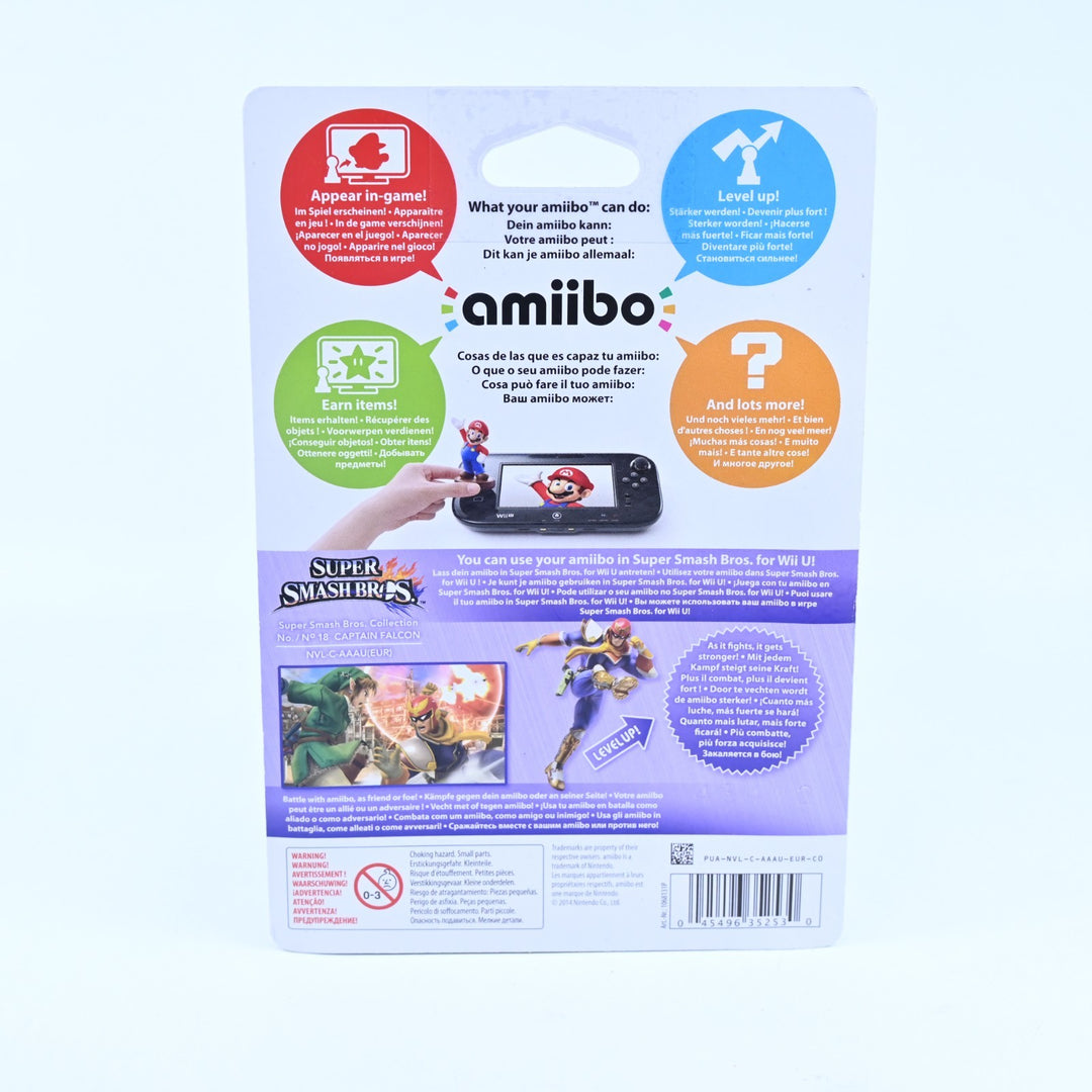 SEALED! Captain Falcon Amiibo No. 18 - Super Smash Bros. Collection - Toy