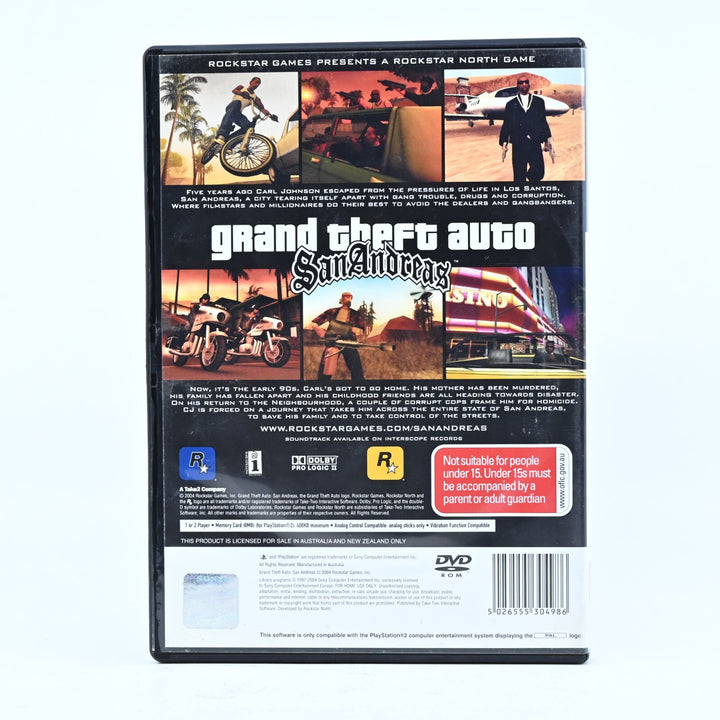 Grand Theft Auto: San Andreas - Sony Playstation 2 / PS2 Game + Manual - PAL