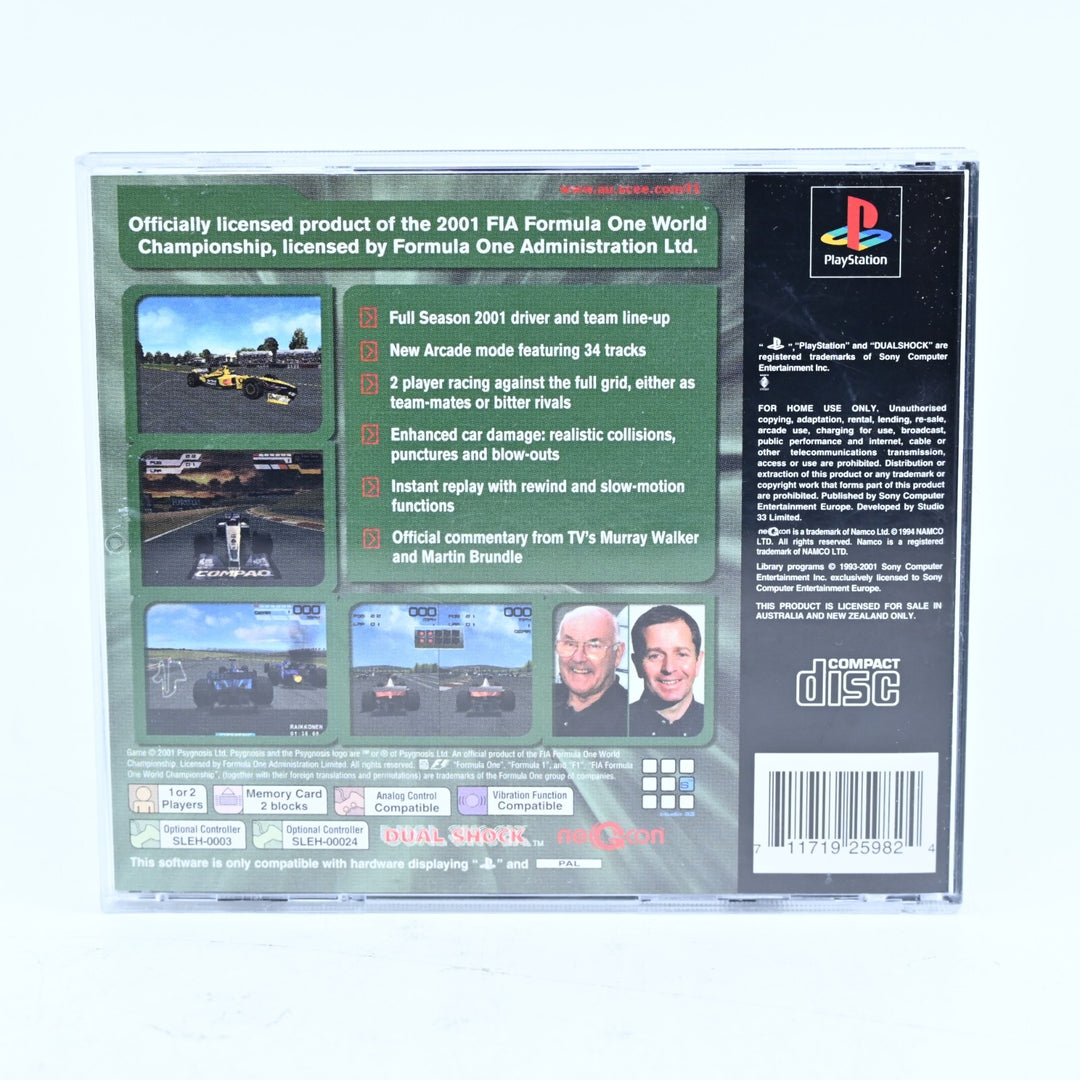 Formula One 2001 - Sony Playstation 1 / PS1 Game + Manual - PAL - MINT DISC!