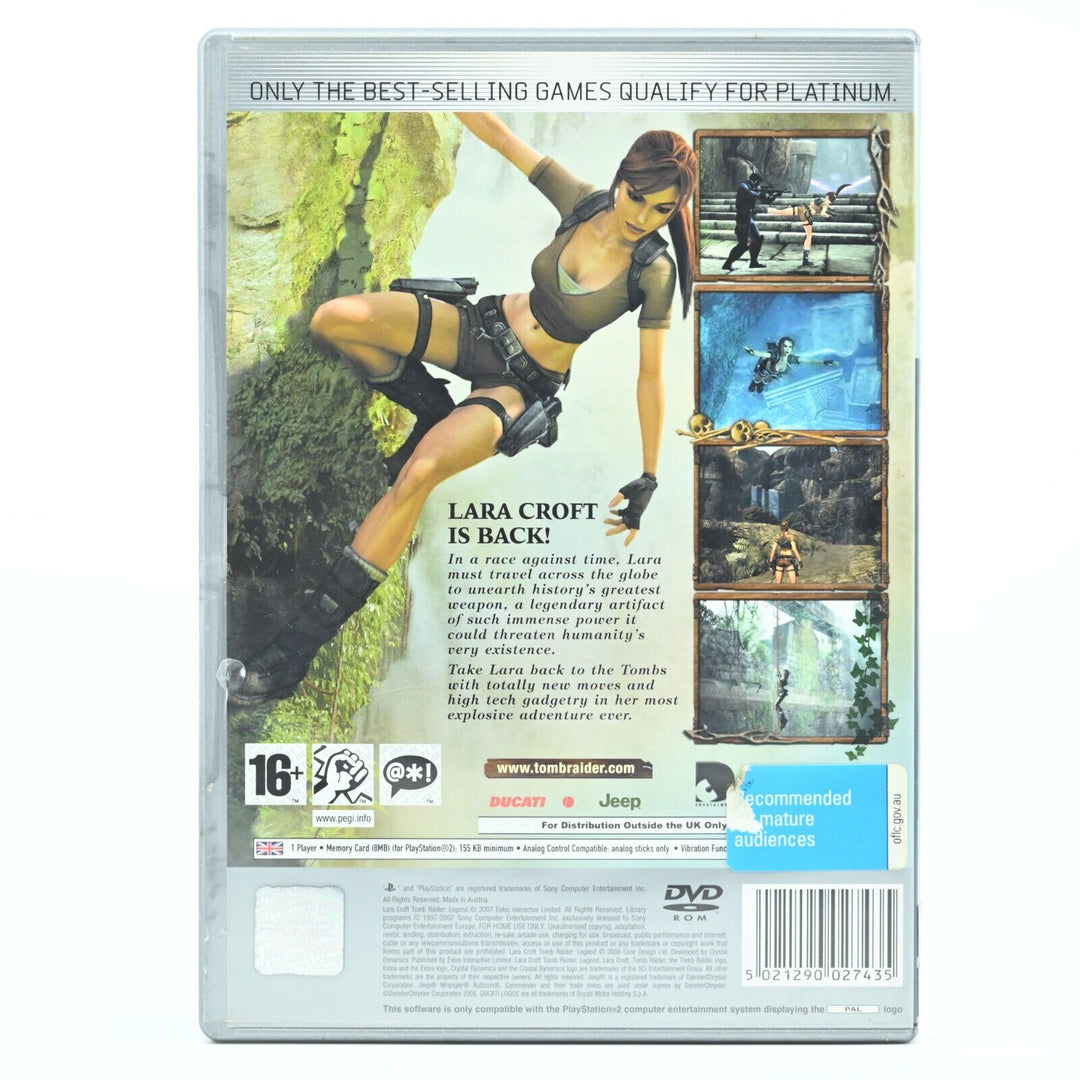 Lara Croft: Tomb Raider Legend - Sony Playstation 2 / PS2 Game - PAL - FREE POST