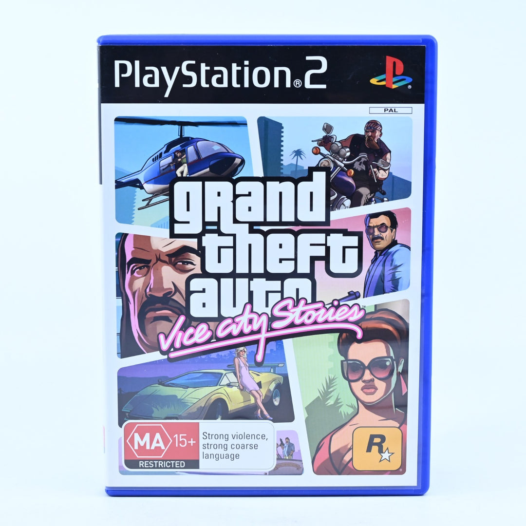Grand Theft Auto: Vice City Stories - Playstation 2 / PS2 Game + Manual + Map