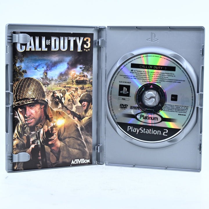 Call of Duty 3 - Sony Playstation 2 / PS2 Game + Manual - PAL - MINT DISC!