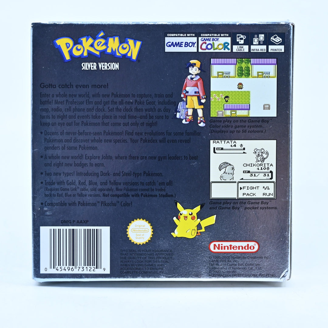 Pokemon Silver Version - Nintendo Gameboy Color Boxed Game - PAL - NEW BATTERY!