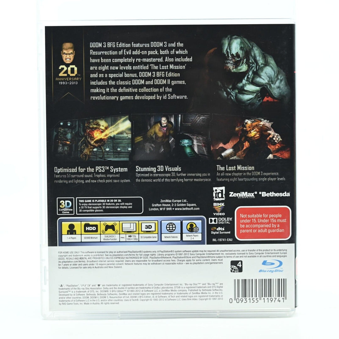 Doom 3: BFG Edition - Sony Playstation 3 / PS3 Game - MINT DISC!