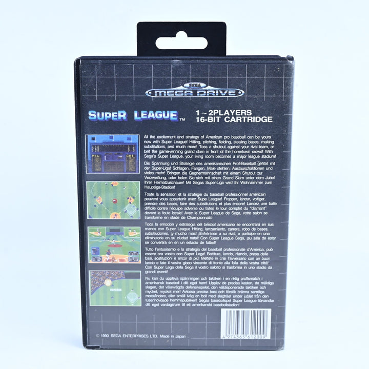 Super League - Sega Mega Drive Game + Manual - PAL - FREE POST!