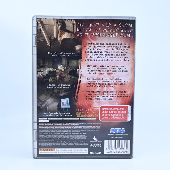 Condemned - Xbox 360 Game - No Manual - PAL - MINT DISC!