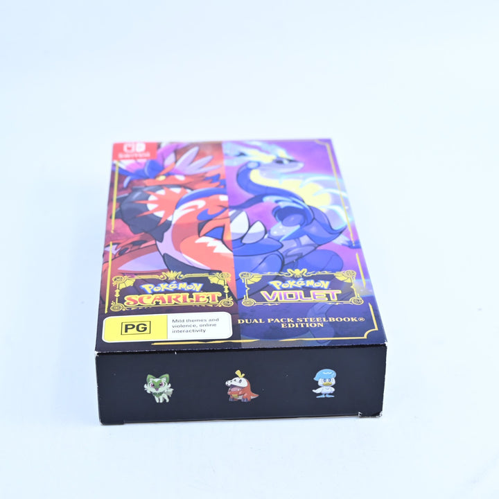 Pokemon Scarlet + Violet Dual Pack Steelbook Edition - Nintendo Switch Game