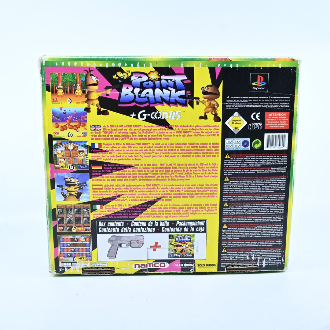 Point Blank - G-Con45 &amp; Game Bundle - PS1 Game + Manual + Light Gun - PAL