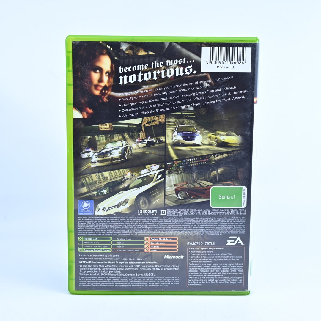 Need For Speed: Most Wanted - Original Xbox Game - No Manual - PAL