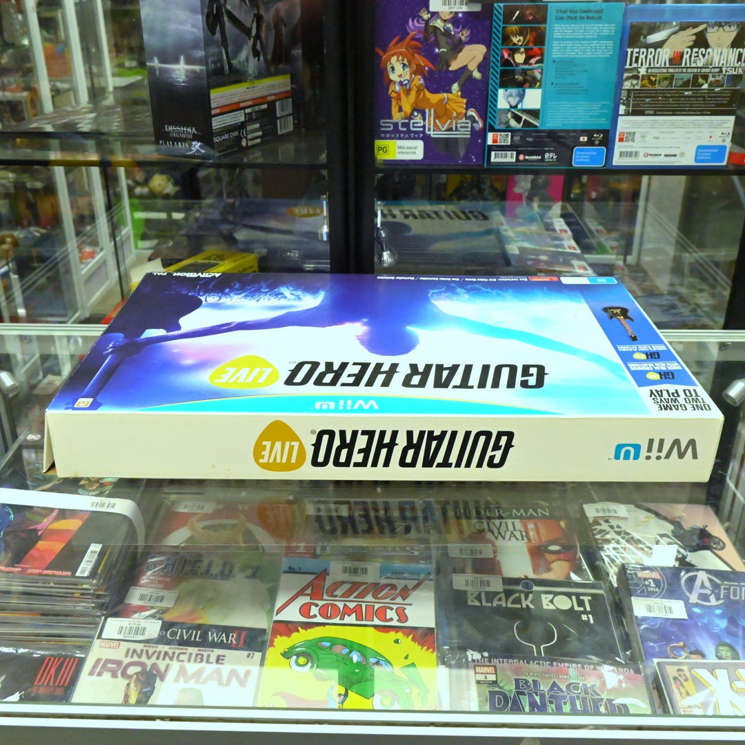 UNUSED! Guitar Hero Live - Box with Guitar & Nintendo Wii U Game - PAL FREE POST