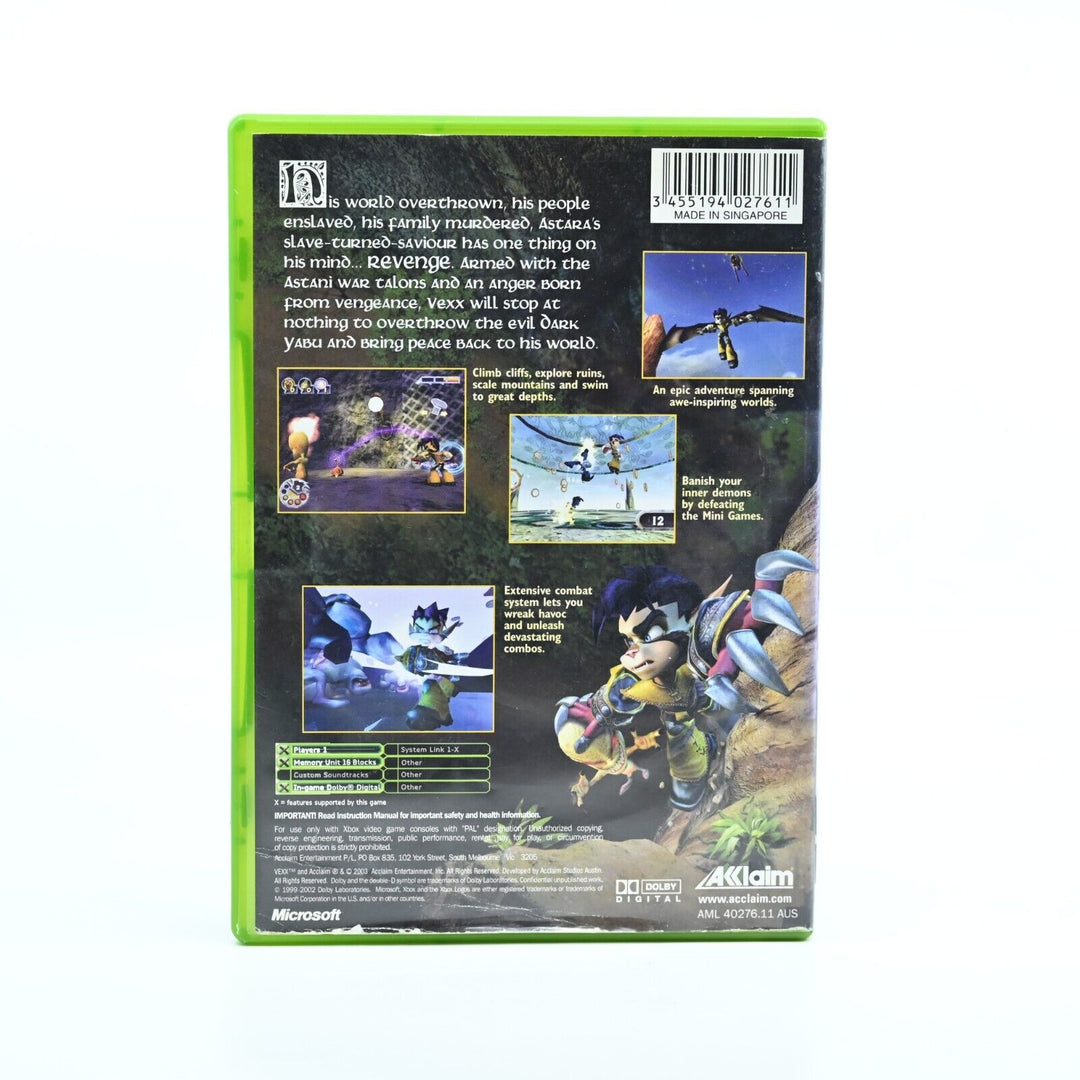 Vexx - Original Xbox Game + Manual - PAL - MINT DISC!