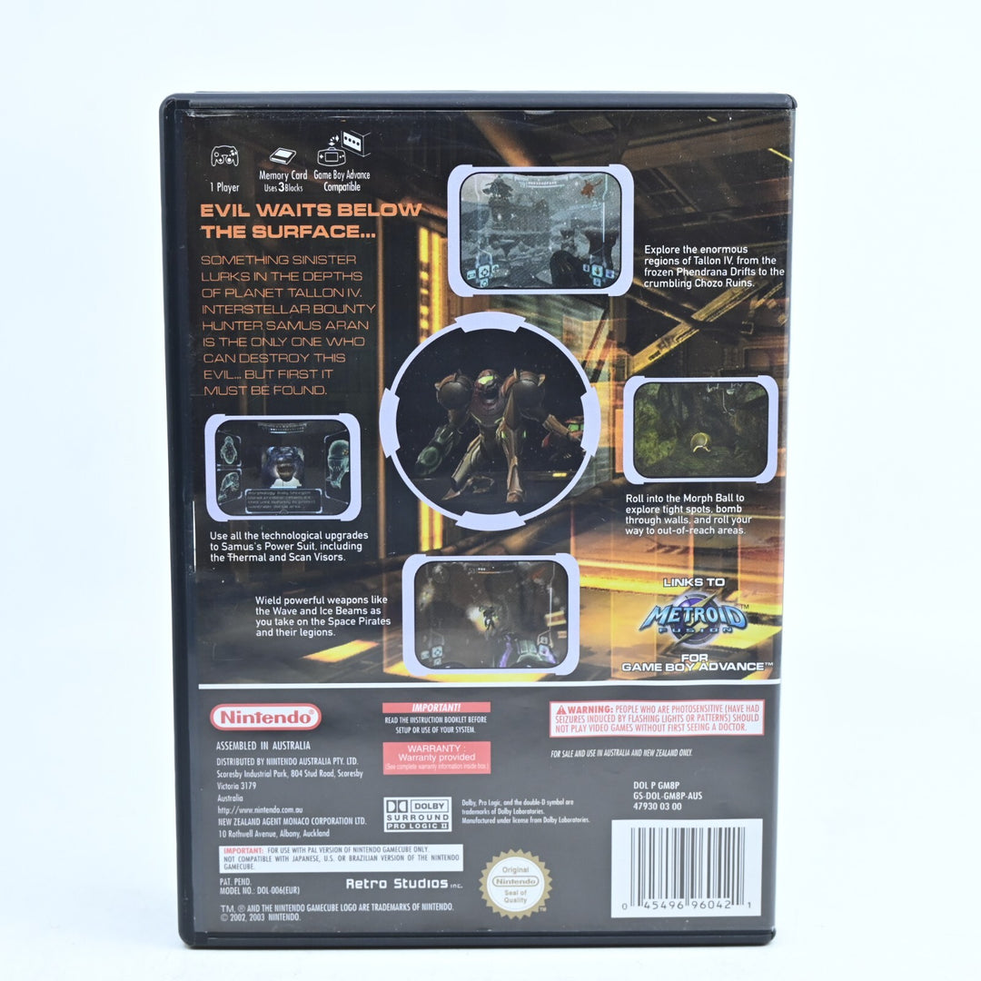 Metroid Prime - Nintendo Gamecube Game + Manual - PAL - FREE POST!