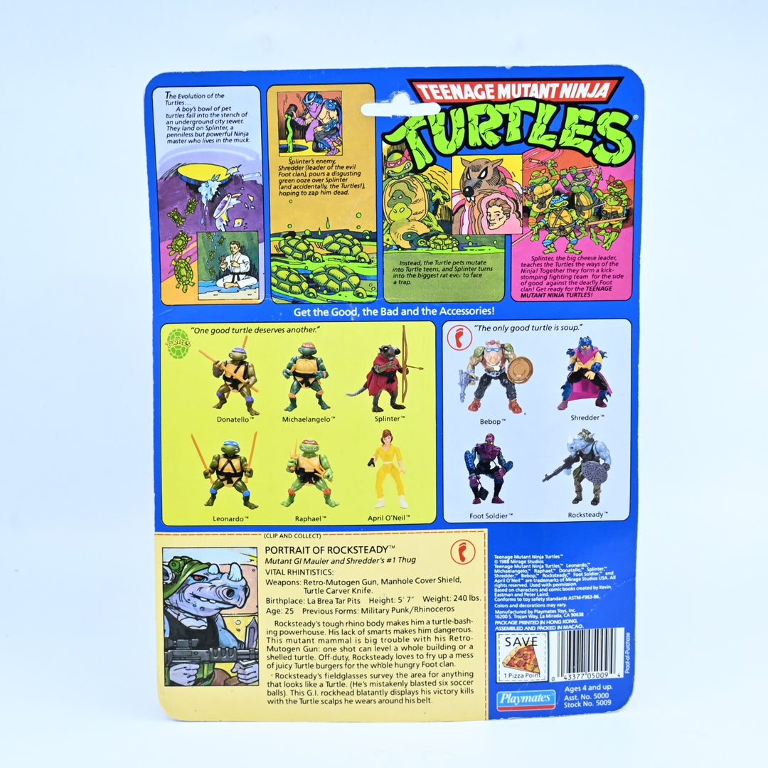 Rocksteady - Teenage Mutant Ninja Turtles / TMNT Playmates 1980's Figure - Toy