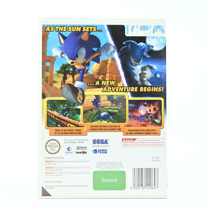 Sonic Unleashed - Nintendo Wii Game - PAL - FREE POST!