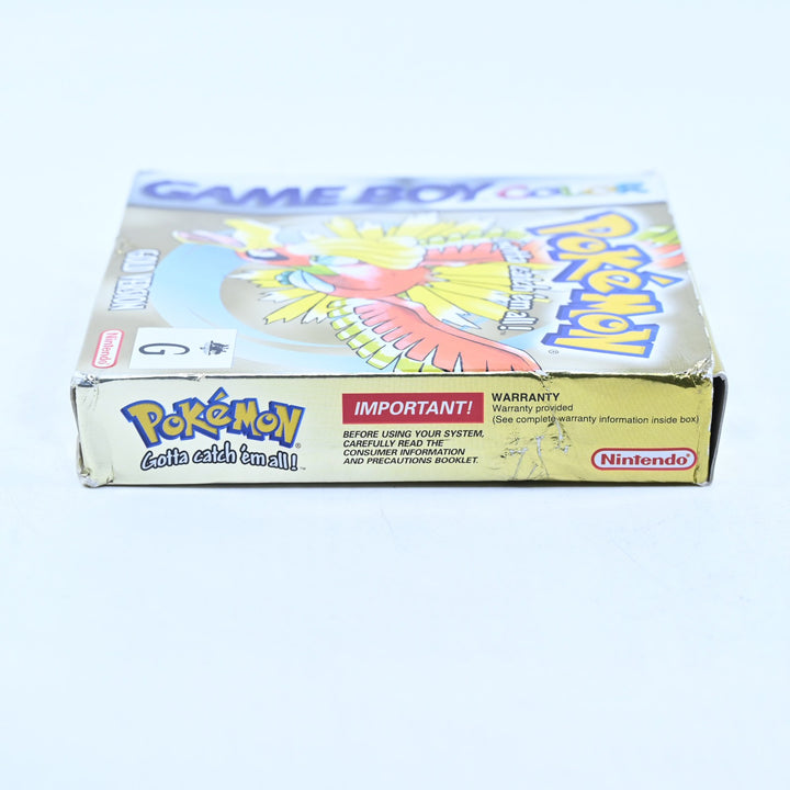 Pokemon Gold Version - Nintendo Gameboy Color Boxed Game - PAL - NEW BATTERY!