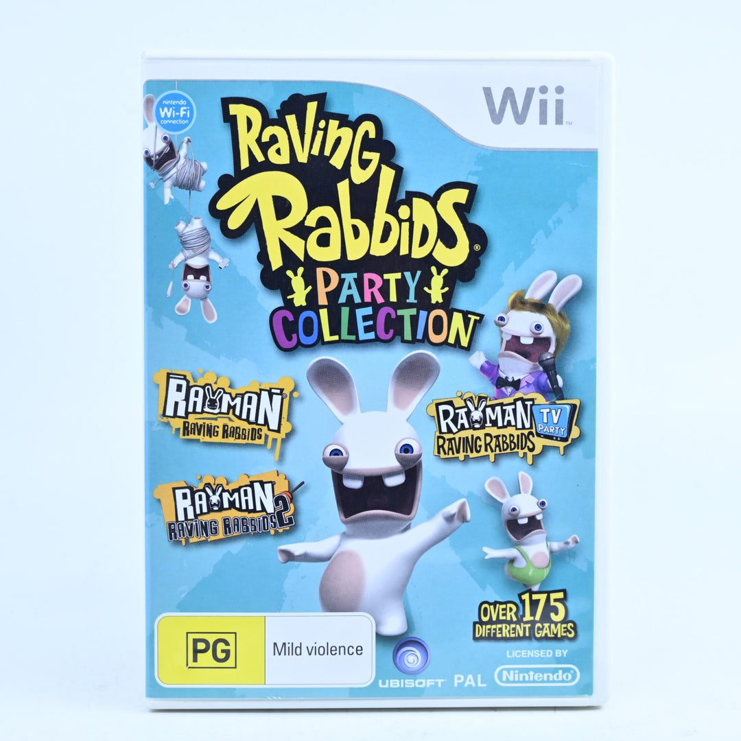Raving Rabbids Party Collection - Nintendo Wii Game + Manual - PAL - MINT DISC!