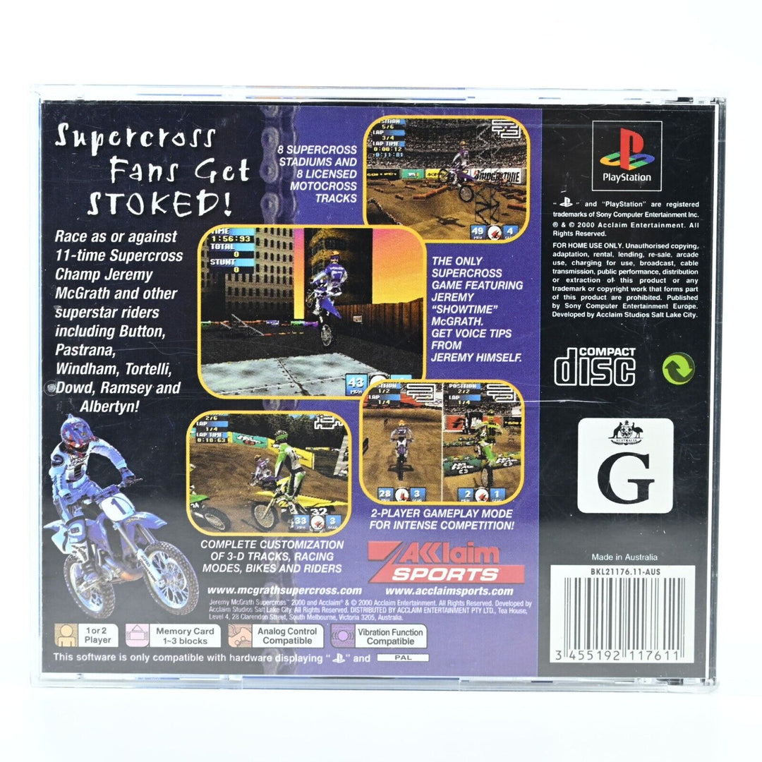 Jeremy McGrath Supercross 2000 - Sony Playstation 1 / PS1 Game - PAL