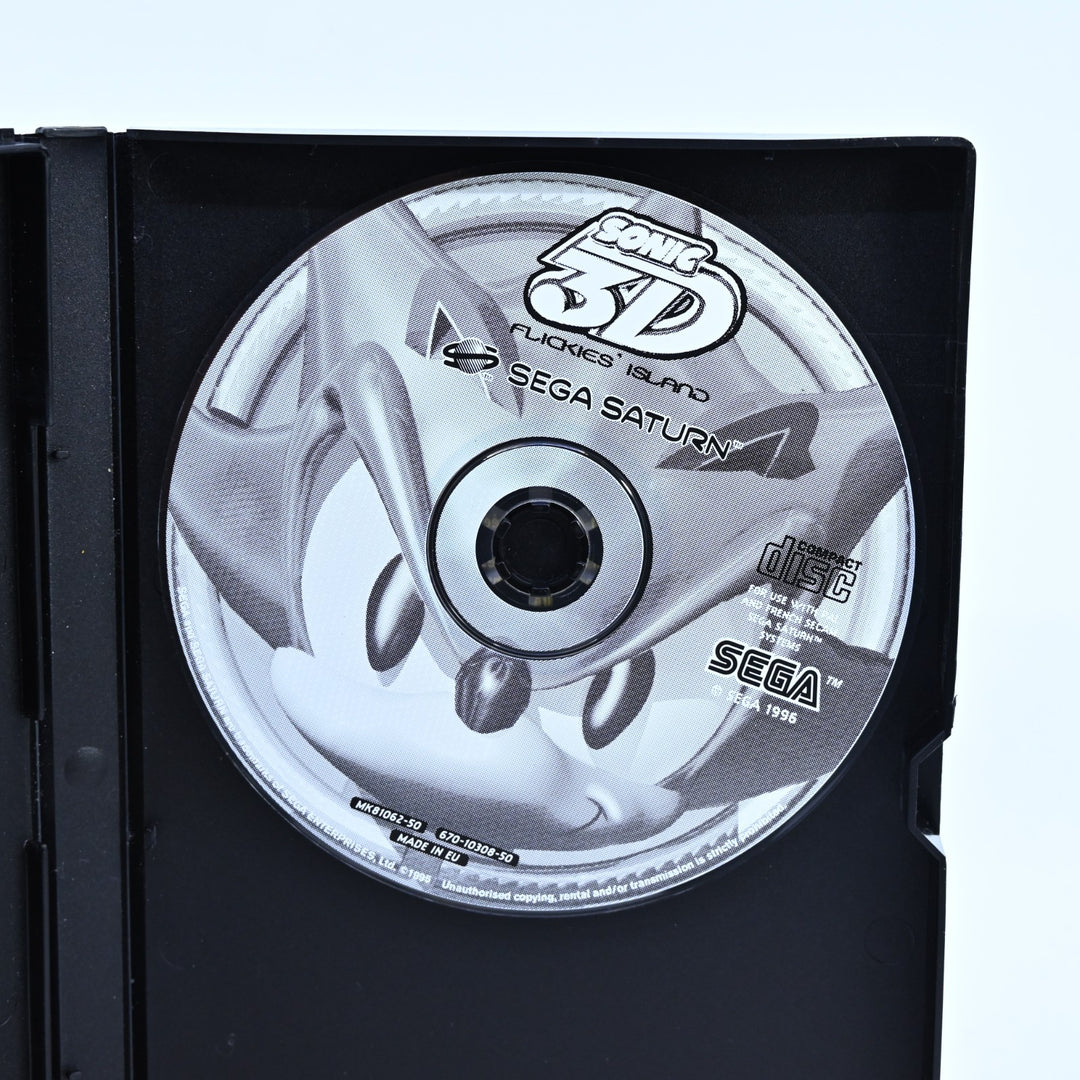 LIKE NEW! Sonic 3D: Flickies' Island - Sega Saturn Game + Manual - PAL