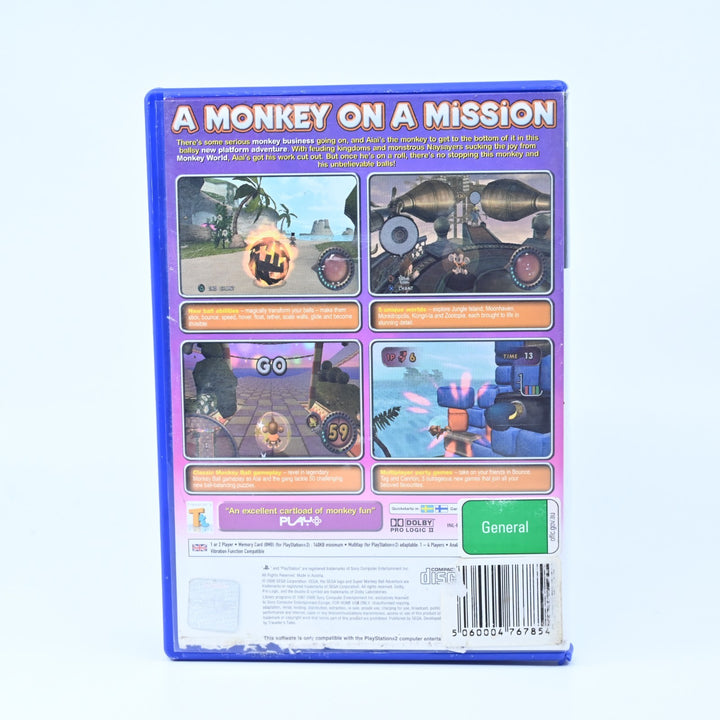 Super Monkey Ball Adventure - Sony Playstation 2 / PS2 Game + Manual - PAL