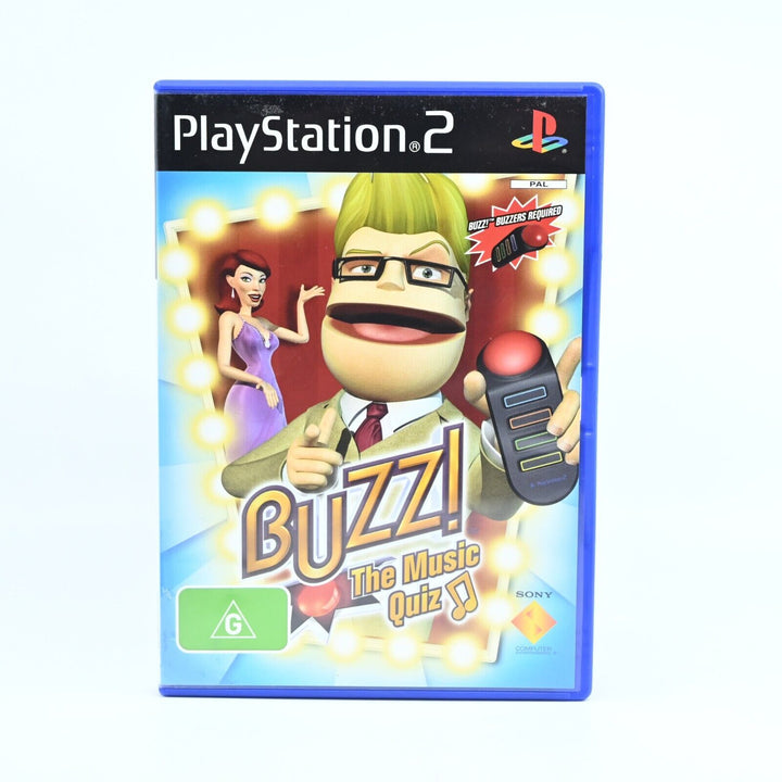 Buzz!: The Music Quiz - Sony Playstation 2 / PS2 Game + Manual - PAL - MINT DISC