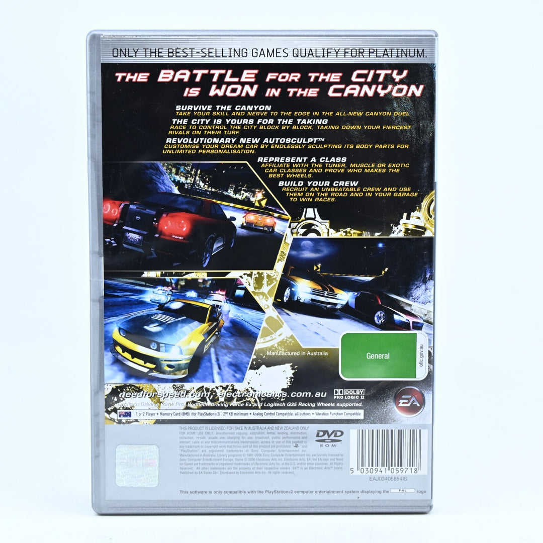Need for Speed Carbon - Sony Playstation 2 / PS2 Game + Manual - PAL - MINT DISC