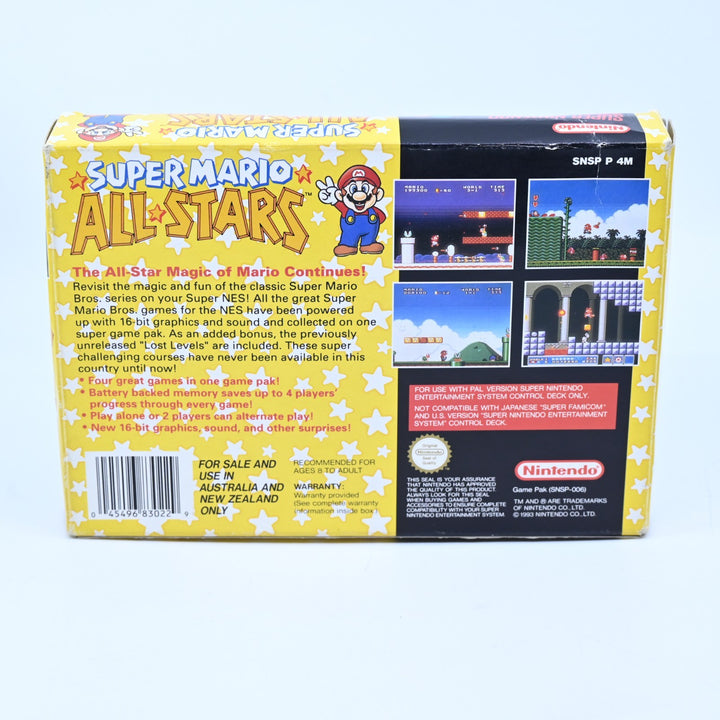 Super Mario All Stars - Super Nintendo / SNES Boxed Game - PAL - FREE POST!