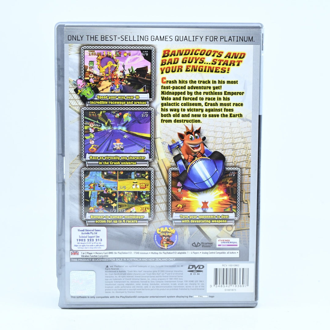 Crash Nitro Kart - Sony Playstation 2 / PS2 Game - PAL - FREE POST!
