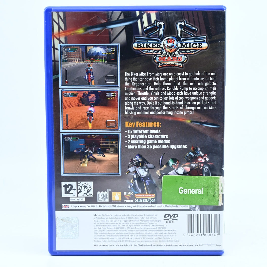 Biker Mice From Mars - Sony Playstation 2 / PS2 Game + Manual - PAL - FREE POST!