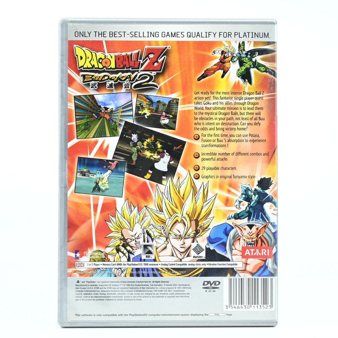 Dragon Ball Z: Budokai 2 - Sony Playstation 2 / PS2 Game - PAL - FREE POST!