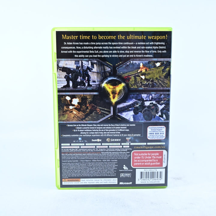 TimeShift - Xbox 360 Game + Manual - PAL - MINT DISC!