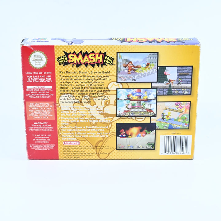 Super Smash Bros. - N64 / Nintendo 64 Boxed Game - PAL - FREE POST!