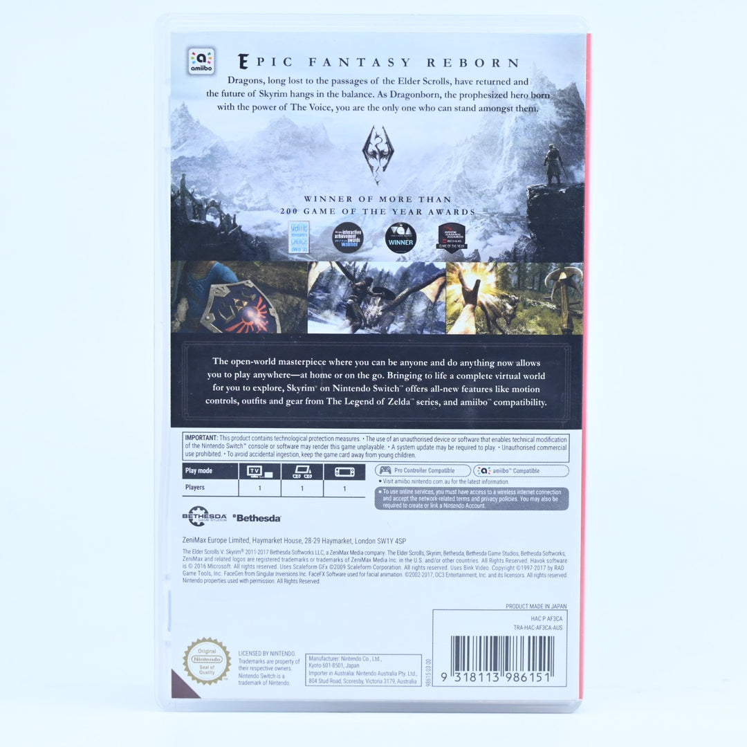 The Elder Scrolls V 5: Skyrim - Nintendo Switch Game - FREE POST!